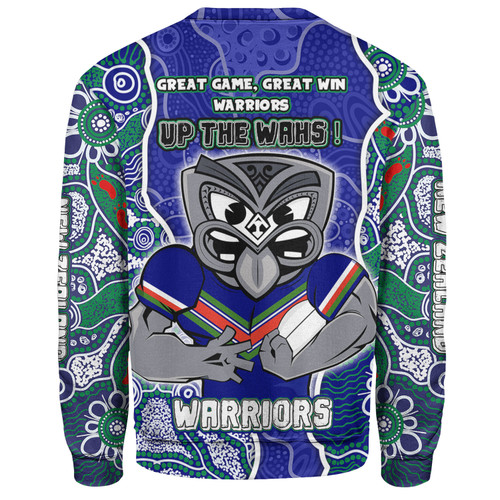 New Zealand Warriors Grand Final Custom Sweatshirt - Custom New Zealand Warriors With Contemporary Style Of Aboriginal Painting  Sweatshirt New Zealand Warriors Grand Final Custom Sweatshirt - Custom New Zealand Warriors With Contemporary Style Of Aboriginal Painting  Sweatshirt