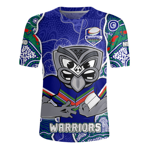 New Zealand Warriors Grand Final Custom Rugby Jersey - Custom New Zealand Warriors With Contemporary Style Of Aboriginal Painting  Rugby Jersey