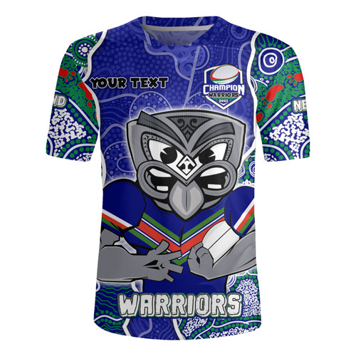 New Zealand Warriors Grand Final Custom Rugby Jersey - Custom New Zealand Warriors With Contemporary Style Of Aboriginal Painting  Rugby Jersey New Zealand Warriors Grand Final Custom Rugby Jersey - Custom New Zealand Warriors With Contemporary Style Of Aboriginal Painting  Rugby Jersey