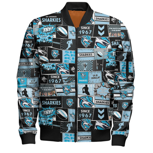 Cronulla-Sutherland Sharks Bomber Jacket - Team Of Us Die Hard Fan Supporters Comic Style