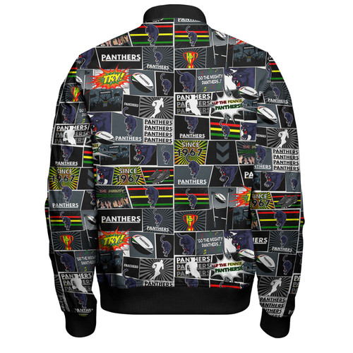 Penrith Panthers Bomber Jacket - Team Of Us Die Hard Fan Supporters Comic Style Penrith Panthers Bomber Jacket - Team Of Us Die Hard Fan Supporters Comic Style