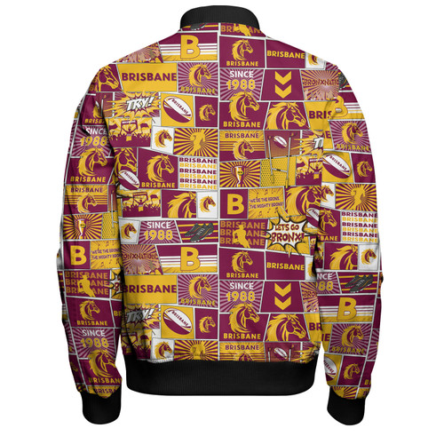 Brisbane Broncos Bomber Jacket - Team Of Us Die Hard Fan Supporters Comic Style
