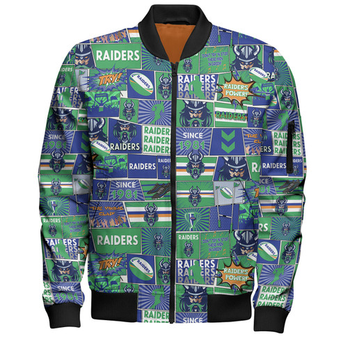 Canberra Raiders Bomber Jacket - Team Of Us Die Hard Fan Supporters Comic Style