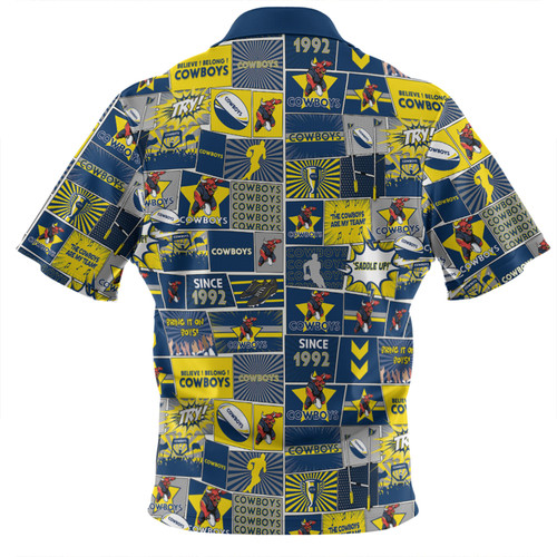 North Queensland Cowboys Hawaiian Shirt - Team Of Us Die Hard Fan Supporters Comic Style North Queensland Cowboys Hawaiian Shirt - Team Of Us Die Hard Fan Supporters Comic Style