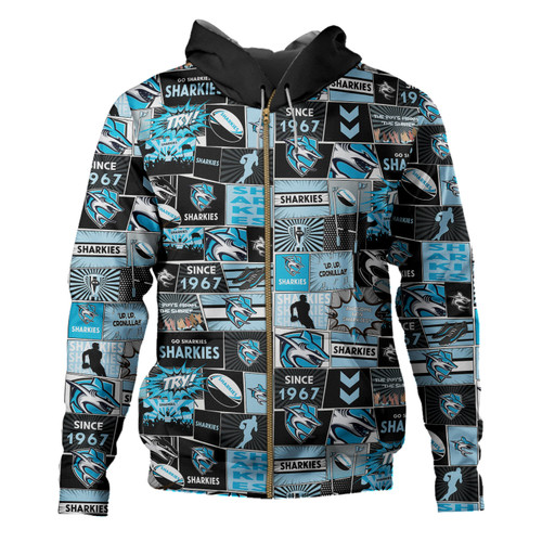 Cronulla-Sutherland Sharks Hoodie - Team Of Us Die Hard Fan Supporters Comic Style Cronulla-Sutherland Sharks Hoodie - Team Of Us Die Hard Fan Supporters Comic Style