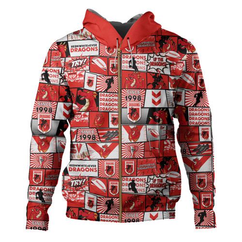 St. George Illawarra Dragons Hoodie - Team Of Us Die Hard Fan Supporters Comic Style St. George Illawarra Dragons Hoodie - Team Of Us Die Hard Fan Supporters Comic Style