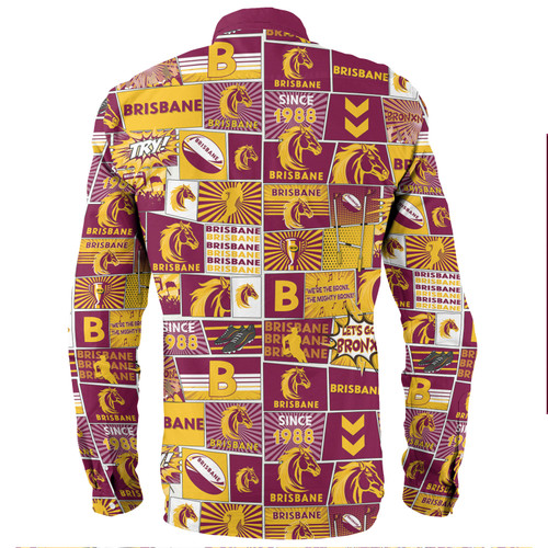 Brisbane Broncos Long Sleeve Shirt - Team Of Us Die Hard Fan Supporters Comic Style Brisbane Broncos Long Sleeve Shirt - Team Of Us Die Hard Fan Supporters Comic Style
