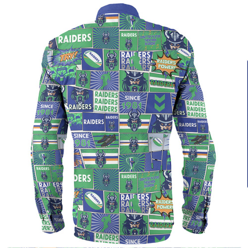 Canberra Raiders Long Sleeve Shirt - Team Of Us Die Hard Fan Supporters Comic Style Canberra Raiders Long Sleeve Shirt - Team Of Us Die Hard Fan Supporters Comic Style