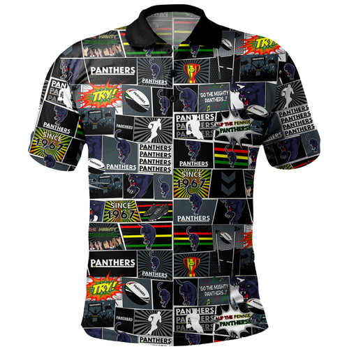 Penrith Panthers Polo Shirt - Team Of Us Die Hard Fan Supporters Comic Style