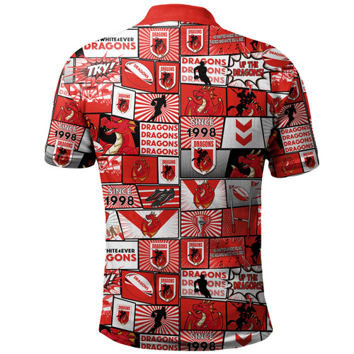 St. George Illawarra Dragons Polo Shirt - Team Of Us Die Hard Fan Supporters Comic Style St. George Illawarra Dragons Polo Shirt - Team Of Us Die Hard Fan Supporters Comic Style