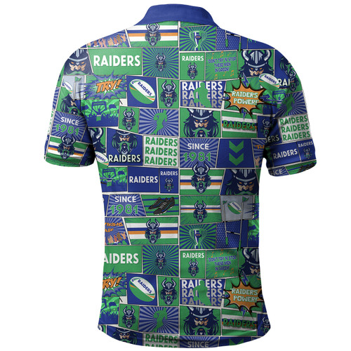 Canberra Raiders Polo Shirt - Team Of Us Die Hard Fan Supporters Comic Style Canberra Raiders Polo Shirt - Team Of Us Die Hard Fan Supporters Comic Style