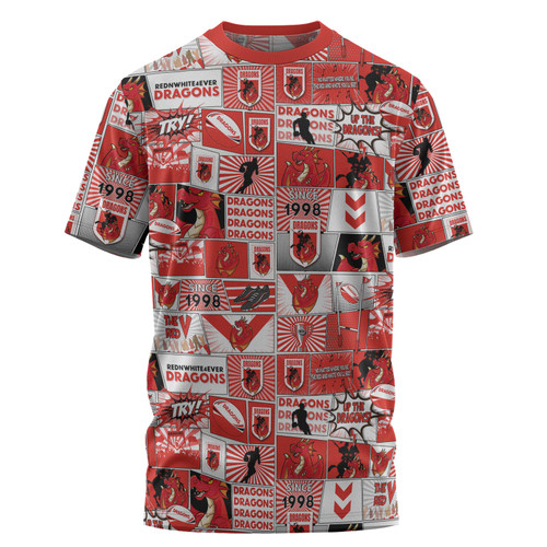 St. George Illawarra Dragons T-Shirt - Team Of Us Die Hard Fan Supporters Comic Style