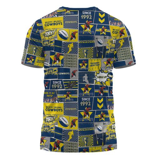 North Queensland Cowboys T-Shirt - Team Of Us Die Hard Fan Supporters Comic Style North Queensland Cowboys T-Shirt - Team Of Us Die Hard Fan Supporters Comic Style