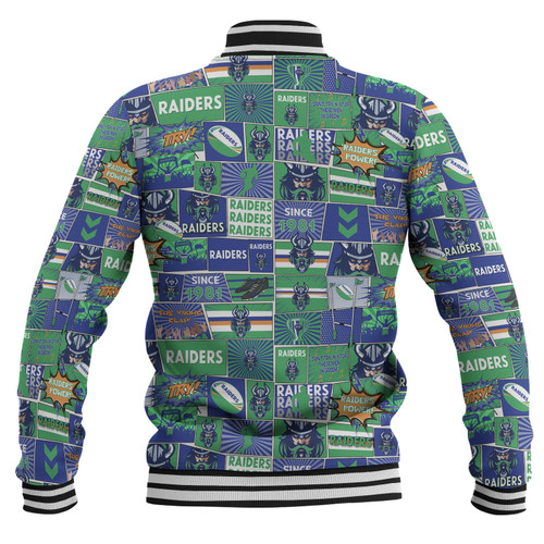 Canberra Raiders Baseball Jacket - Team Of Us Die Hard Fan Supporters Comic Style Canberra Raiders Baseball Jacket - Team Of Us Die Hard Fan Supporters Comic Style