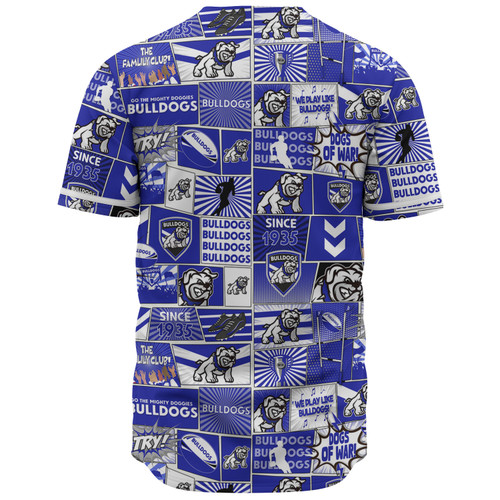 Canterbury-Bankstown Bulldogs Baseball Shirt - Team Of Us Die Hard Fan Supporters Comic Style Canterbury-Bankstown Bulldogs Baseball Shirt - Team Of Us Die Hard Fan Supporters Comic Style