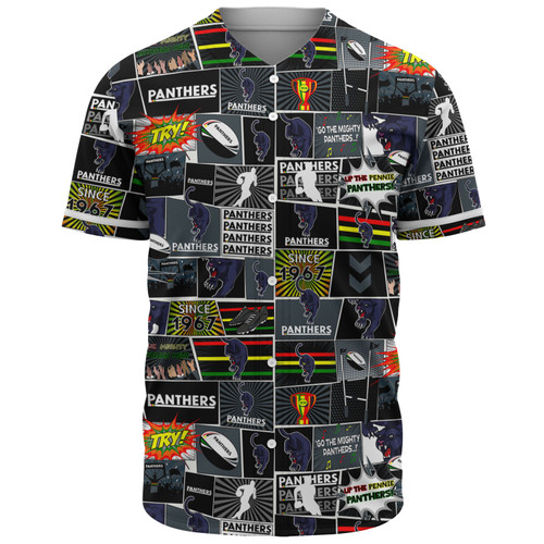 Penrith Panthers Baseball Shirt - Team Of Us Die Hard Fan Supporters Comic Style