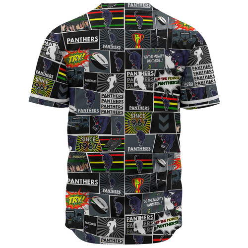 Penrith Panthers Baseball Shirt - Team Of Us Die Hard Fan Supporters Comic Style Penrith Panthers Baseball Shirt - Team Of Us Die Hard Fan Supporters Comic Style