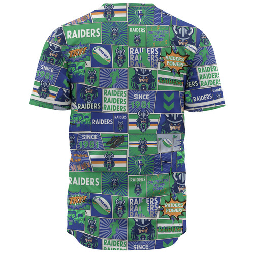 Canberra Raiders Baseball Shirt - Team Of Us Die Hard Fan Supporters Comic Style Canberra Raiders Baseball Shirt - Team Of Us Die Hard Fan Supporters Comic Style