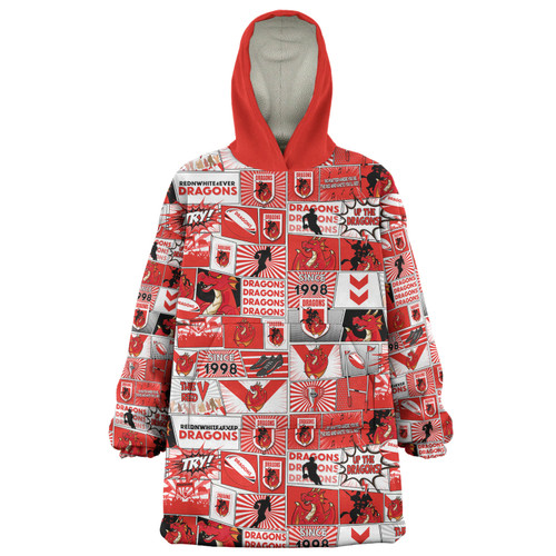 St. George Illawarra Dragons Snug Hoodie - Team Of Us Die Hard Fan Supporters Comic Style