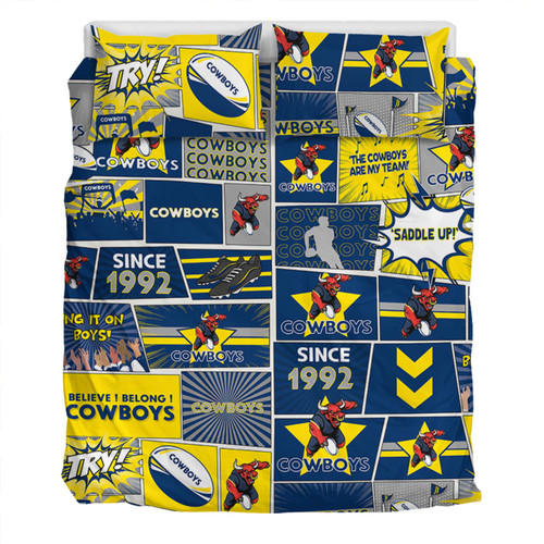 Parramatta Eels Bedding Set - Team Of Us Die Hard Fan Supporters Comic Style Parramatta Eels Bedding Set - Team Of Us Die Hard Fan Supporters Comic Style