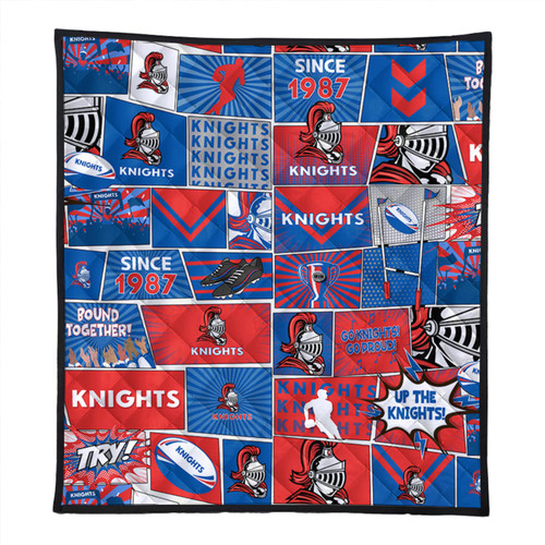 Newcastle Knights Premium Quilt - Team Of Us Die Hard Fan Supporters Comic Style