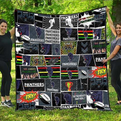 Penrith Panthers Premium Quilt - Team Of Us Die Hard Fan Supporters Comic Style