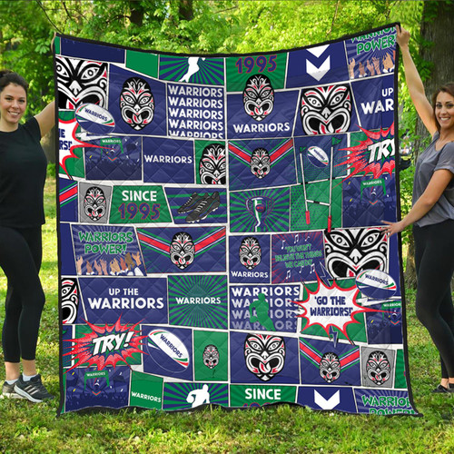New Zealand Warriors Premium Quilt - Team Of Us Die Hard Fan Supporters Comic Style
