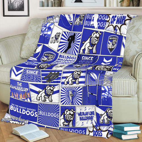 Canterbury-Bankstown Bulldogs Premium Blanket - Team Of Us Die Hard Fan Supporters Comic Style