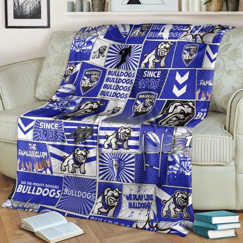 Canterbury-Bankstown Bulldogs Premium Blanket - Team Of Us Die Hard Fan Supporters Comic Style