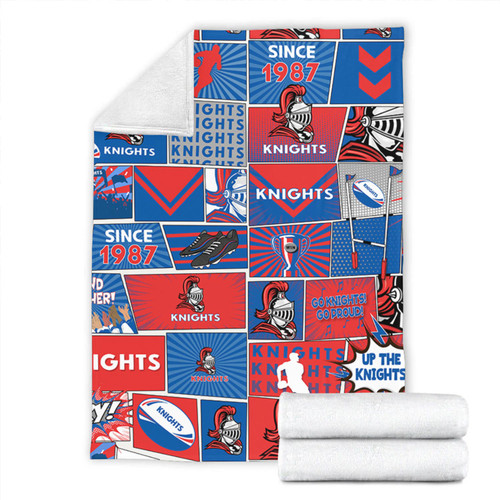 Newcastle Knights Premium Blanket - Team Of Us Die Hard Fan Supporters Comic Style Newcastle Knights Premium Blanket - Team Of Us Die Hard Fan Supporters Comic Style