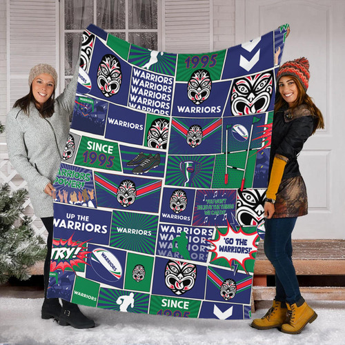 New Zealand Warriors Premium Blanket - Team Of Us Die Hard Fan Supporters Comic Style New Zealand Warriors Premium Blanket - Team Of Us Die Hard Fan Supporters Comic Style