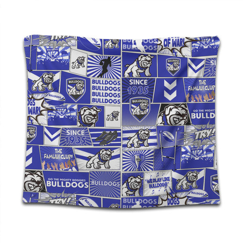 Canterbury-Bankstown Bulldogs Tapestry - Team Of Us Die Hard Fan Supporters Comic Style Canterbury-Bankstown Bulldogs Tapestry - Team Of Us Die Hard Fan Supporters Comic Style