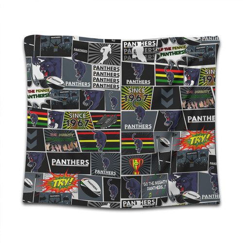 Penrith Panthers Tapestry - Team Of Us Die Hard Fan Supporters Comic Style Penrith Panthers Tapestry - Team Of Us Die Hard Fan Supporters Comic Style