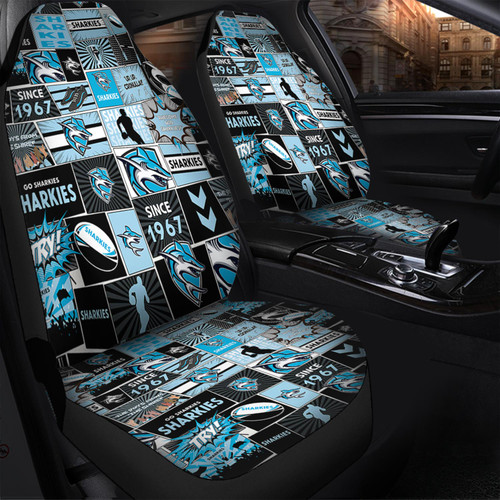 Cronulla-Sutherland Sharks Car Seat Covers - Team Of Us Die Hard Fan Supporters Comic Style