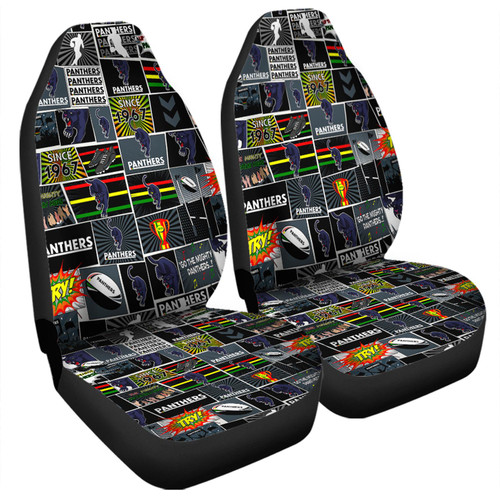 Penrith Panthers Car Seat Covers - Team Of Us Die Hard Fan Supporters Comic Style Penrith Panthers Car Seat Covers - Team Of Us Die Hard Fan Supporters Comic Style