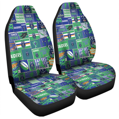 Canberra Raiders Car Seat Covers - Team Of Us Die Hard Fan Supporters Comic Style Canberra Raiders Car Seat Covers - Team Of Us Die Hard Fan Supporters Comic Style