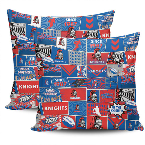 Newcastle Knights Pillow Cover - Team Of Us Die Hard Fan Supporters Comic Style