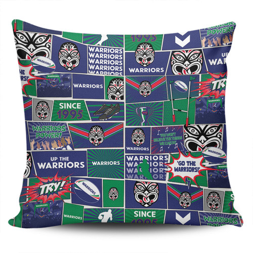 New Zealand Warriors Pillow Cover - Team Of Us Die Hard Fan Supporters Comic Style New Zealand Warriors Pillow Cover - Team Of Us Die Hard Fan Supporters Comic Style