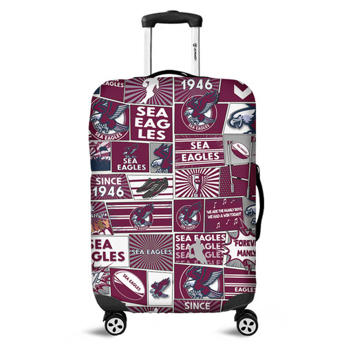 Manly Warringah Sea Eagles Luggage Cover - Team Of Us Die Hard Fan Supporters Comic Style Manly Warringah Sea Eagles Luggage Cover - Team Of Us Die Hard Fan Supporters Comic Style