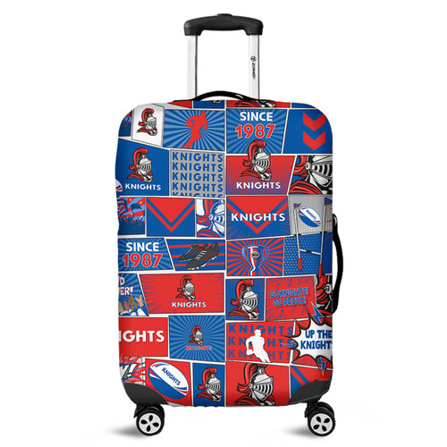 Newcastle Knights Luggage Cover - Team Of Us Die Hard Fan Supporters Comic Style Newcastle Knights Luggage Cover - Team Of Us Die Hard Fan Supporters Comic Style