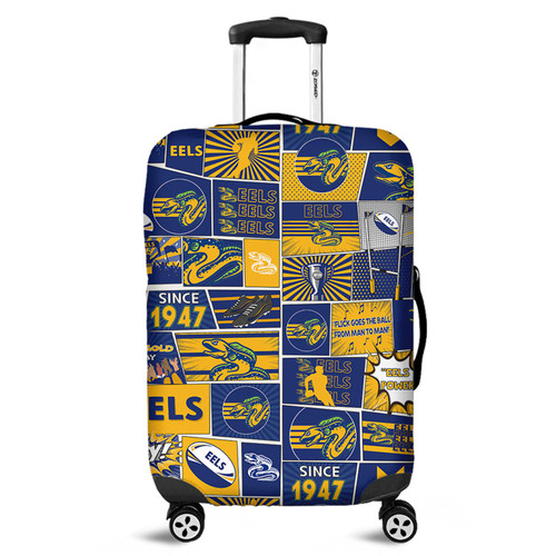 Parramatta Eels Luggage Cover - Team Of Us Die Hard Fan Supporters Comic Style Parramatta Eels Luggage Cover - Team Of Us Die Hard Fan Supporters Comic Style