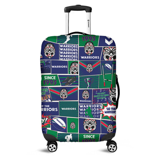 New Zealand Warriors Luggage Cover - Team Of Us Die Hard Fan Supporters Comic Style New Zealand Warriors Luggage Cover - Team Of Us Die Hard Fan Supporters Comic Style
