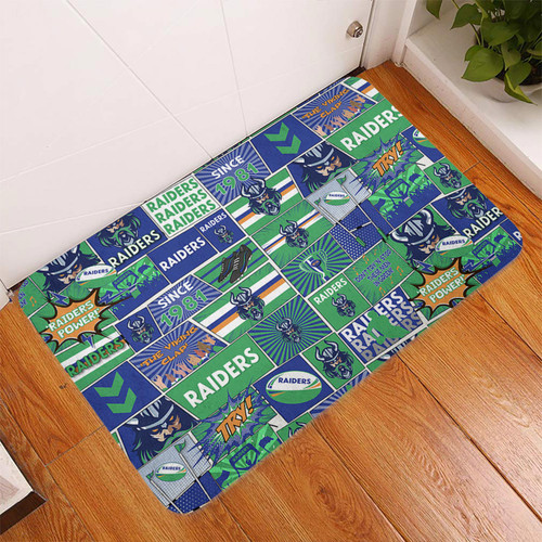 Canberra Raiders Door Mat - Team Of Us Die Hard Fan Supporters Comic Style Canberra Raiders Door Mat - Team Of Us Die Hard Fan Supporters Comic Style