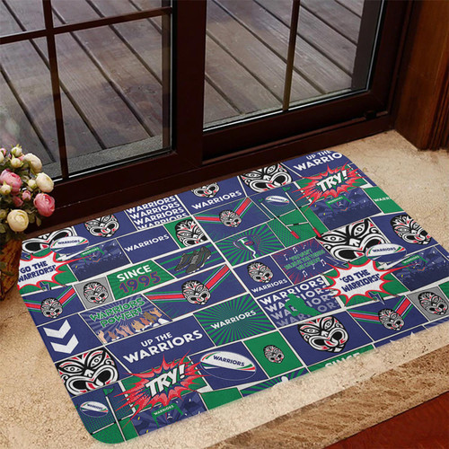 New Zealand Warriors Door Mat - Team Of Us Die Hard Fan Supporters Comic Style