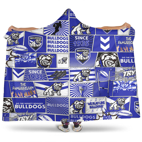 Canterbury-Bankstown Bulldogs Hooded Blanket - Team Of Us Die Hard Fan Supporters Comic Style