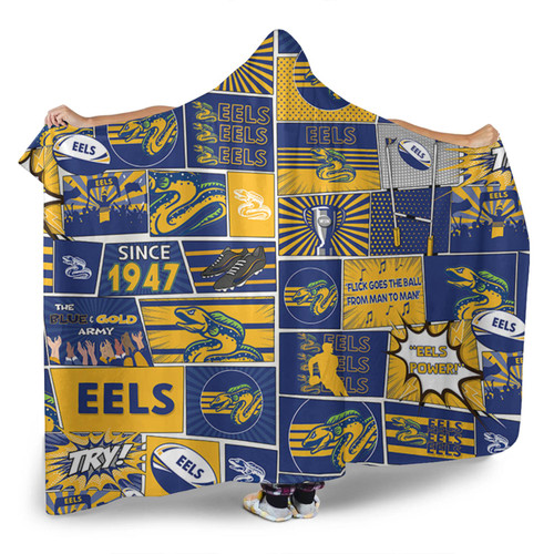 Parramatta Eels Hooded Blanket - Team Of Us Die Hard Fan Supporters Comic Style Parramatta Eels Hooded Blanket - Team Of Us Die Hard Fan Supporters Comic Style