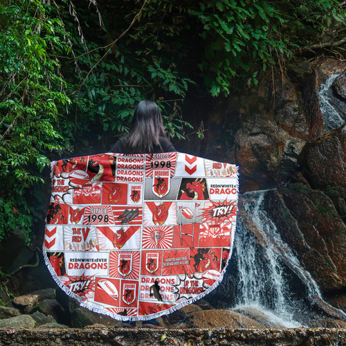 St. George Illawarra Dragons Beach Blanket - Team Of Us Die Hard Fan Supporters Comic Style St. George Illawarra Dragons Beach Blanket - Team Of Us Die Hard Fan Supporters Comic Style
