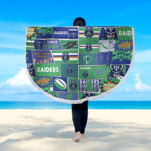 Canberra Raiders Beach Blanket - Team Of Us Die Hard Fan Supporters Comic Style Canberra Raiders Beach Blanket - Team Of Us Die Hard Fan Supporters Comic Style