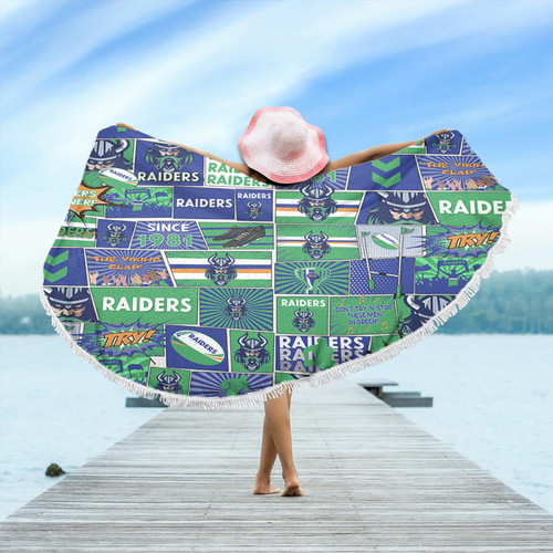 Canberra Raiders Beach Blanket - Team Of Us Die Hard Fan Supporters Comic Style Canberra Raiders Beach Blanket - Team Of Us Die Hard Fan Supporters Comic Style