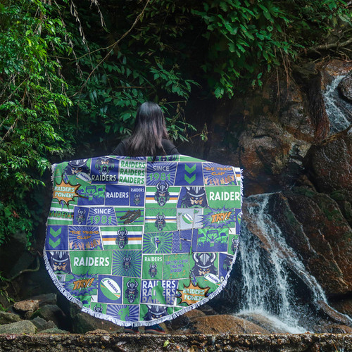 Canberra Raiders Beach Blanket - Team Of Us Die Hard Fan Supporters Comic Style Canberra Raiders Beach Blanket - Team Of Us Die Hard Fan Supporters Comic Style